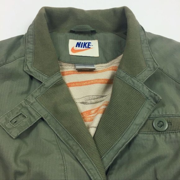 NIKE Sportswear Green Canvas Utility Blazer Jacket - Picture 6 of 11